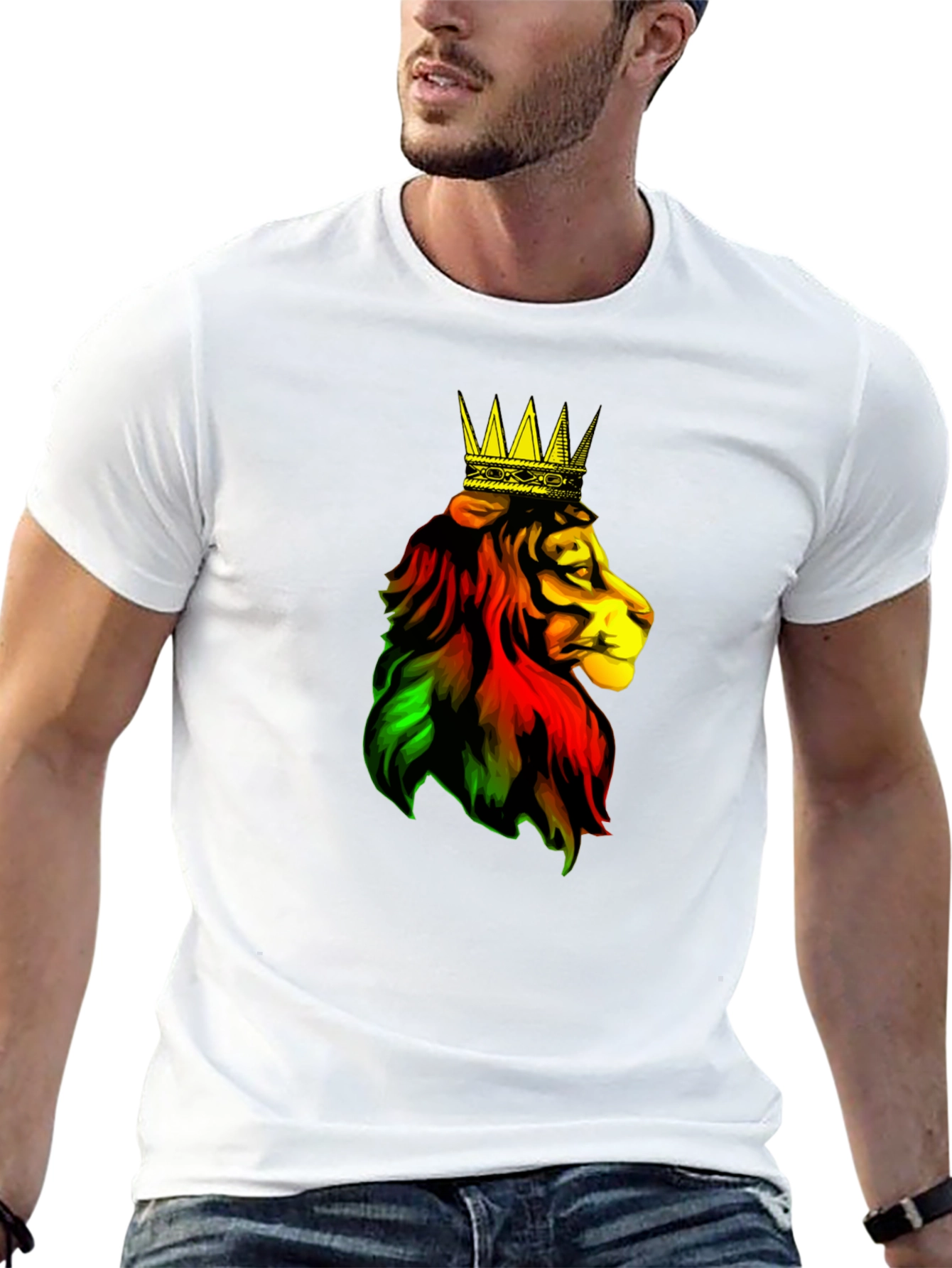 Rasta Lion King Black T-Shirt