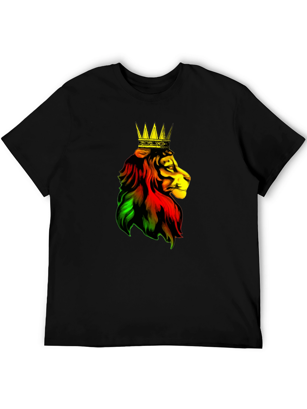 Rasta Lion King Black T-Shirt