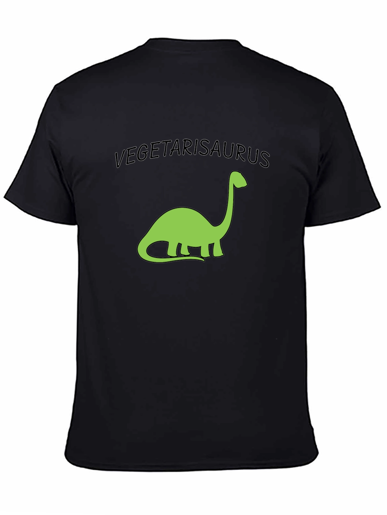 Vegetarisaurus T-Shirt - Black Cotton Tee