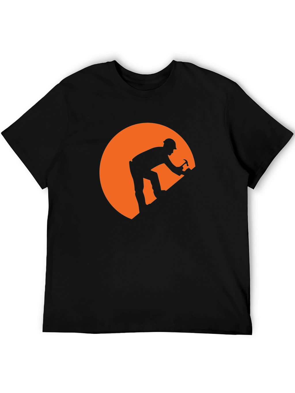 Miner Silhouette Graphic Tee - Black
