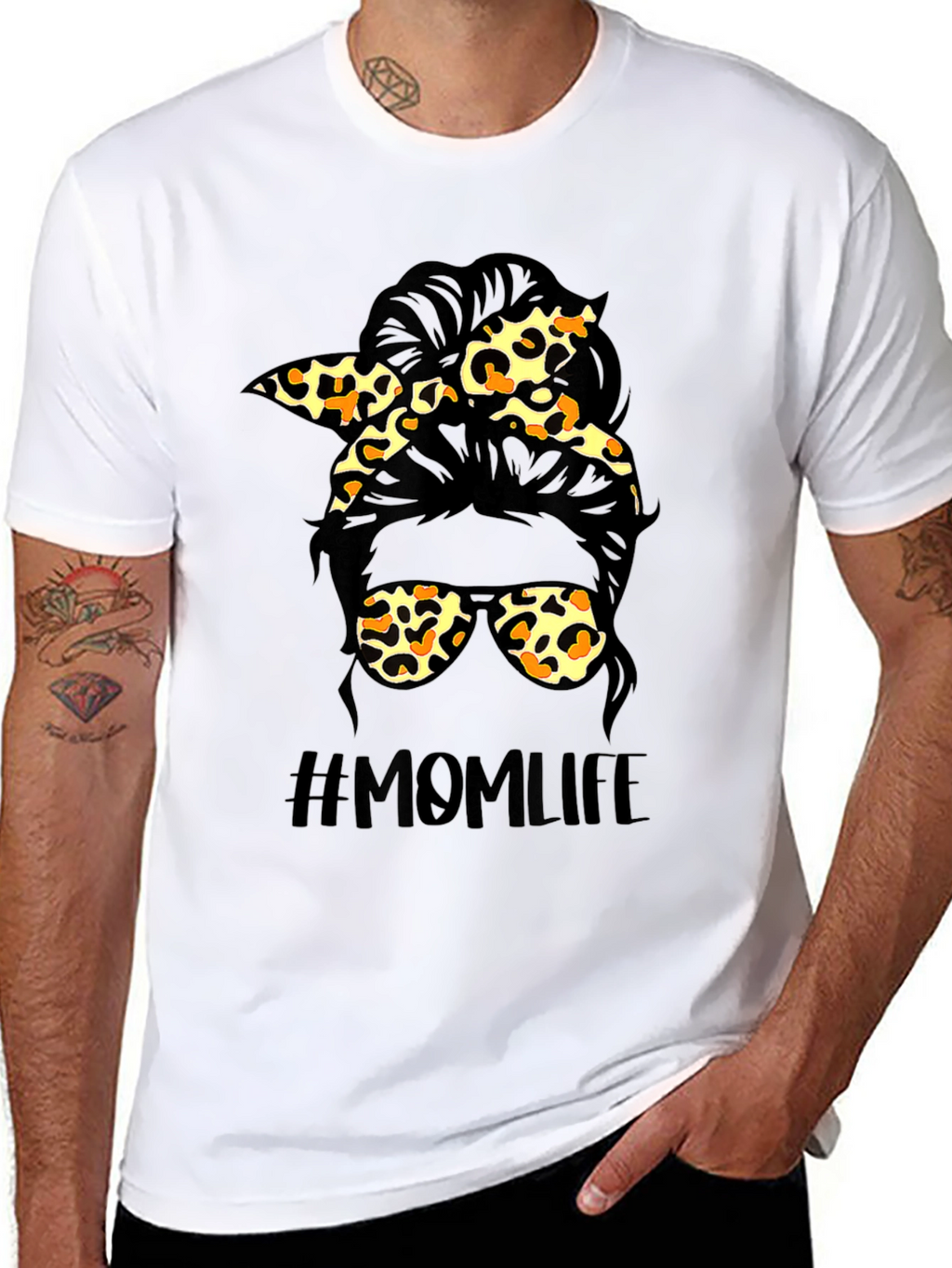 Messy Bun Mom Life Graphic Tee