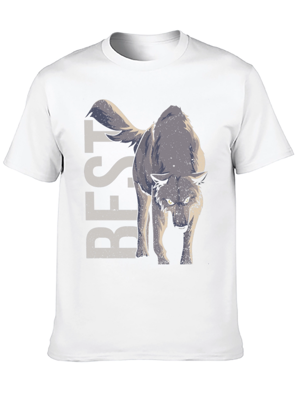 Best Wolf Graphic T-Shirt - Black Cotton Tee