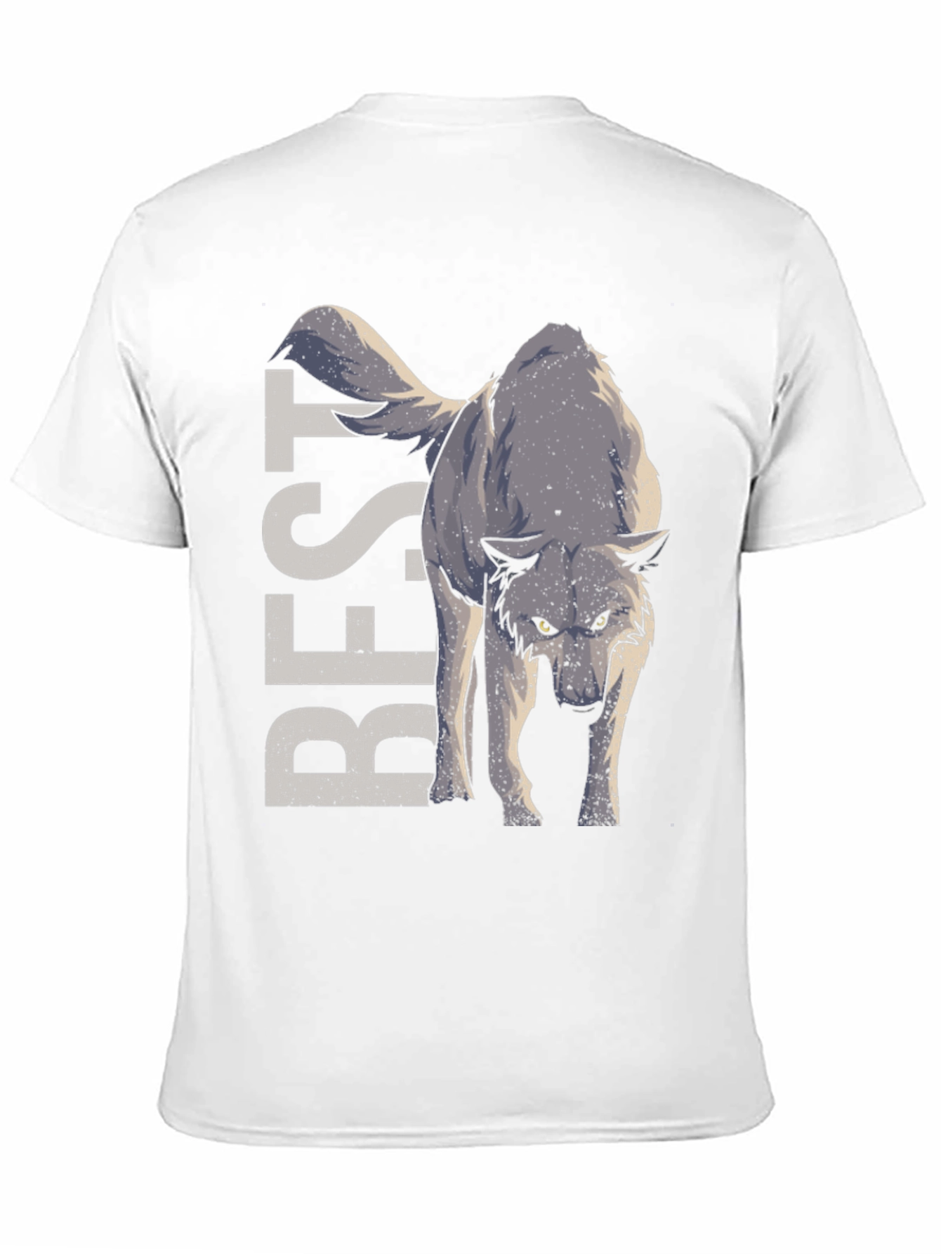 Best Wolf Graphic T-Shirt - Black Cotton Tee