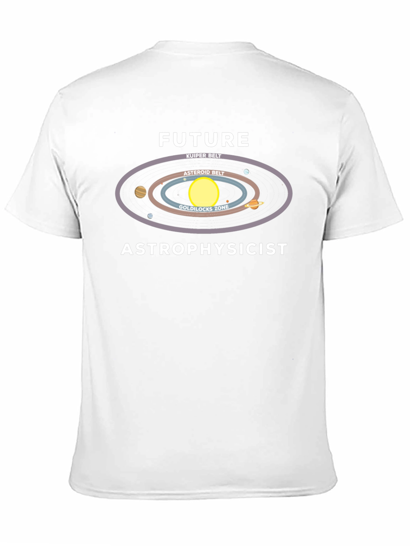 Future Astrophysicist Black T-Shirt Space Design