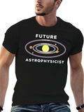 Future Astrophysicist Black T-Shirt Space Design