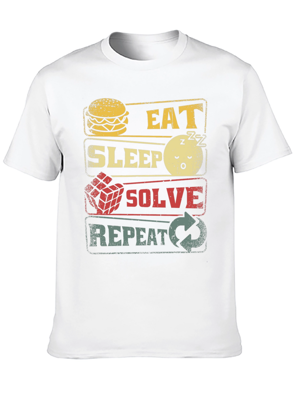 Eat Sleep Solve Repeat Black Graphic Tee