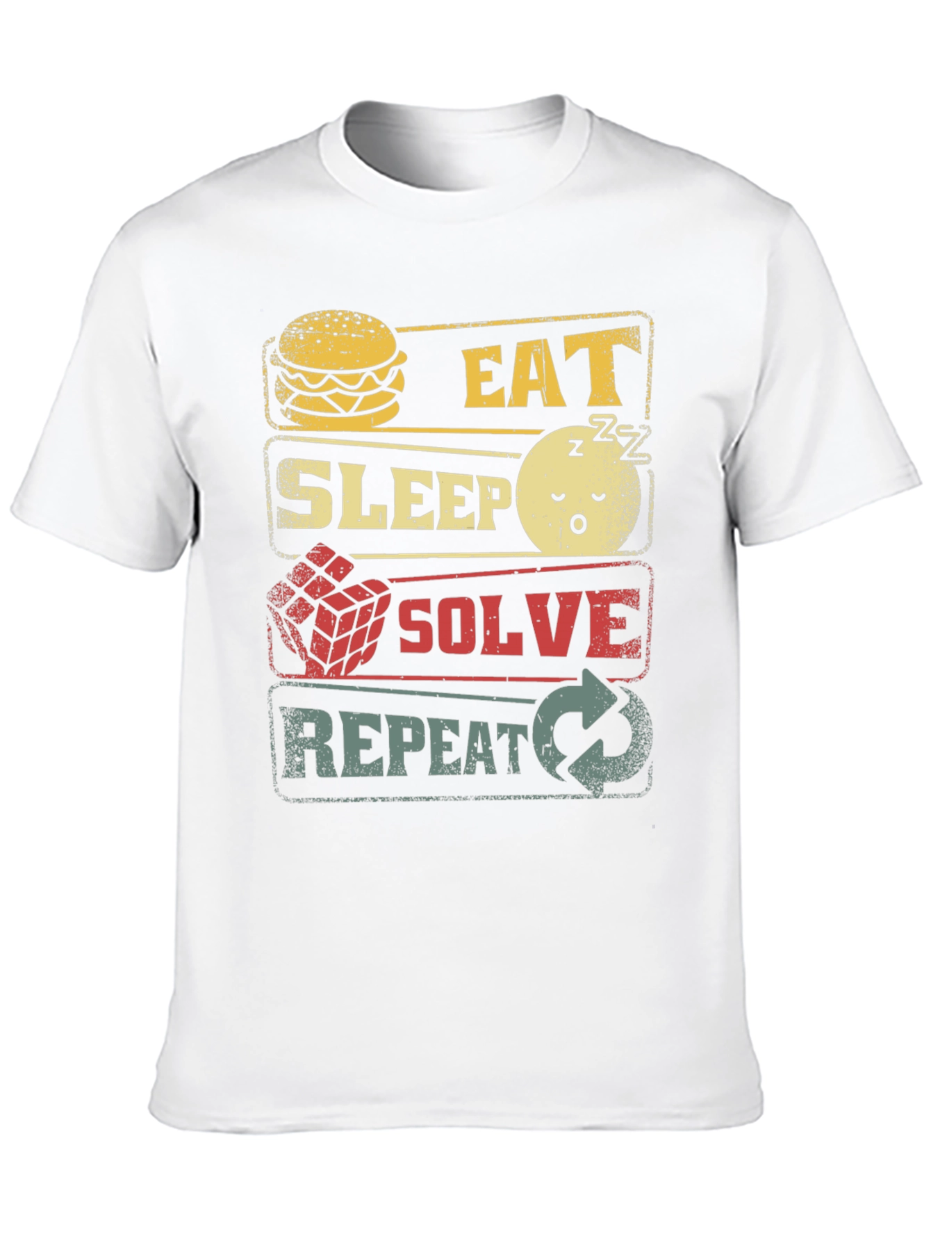 Eat Sleep Solve Repeat Black Graphic Tee