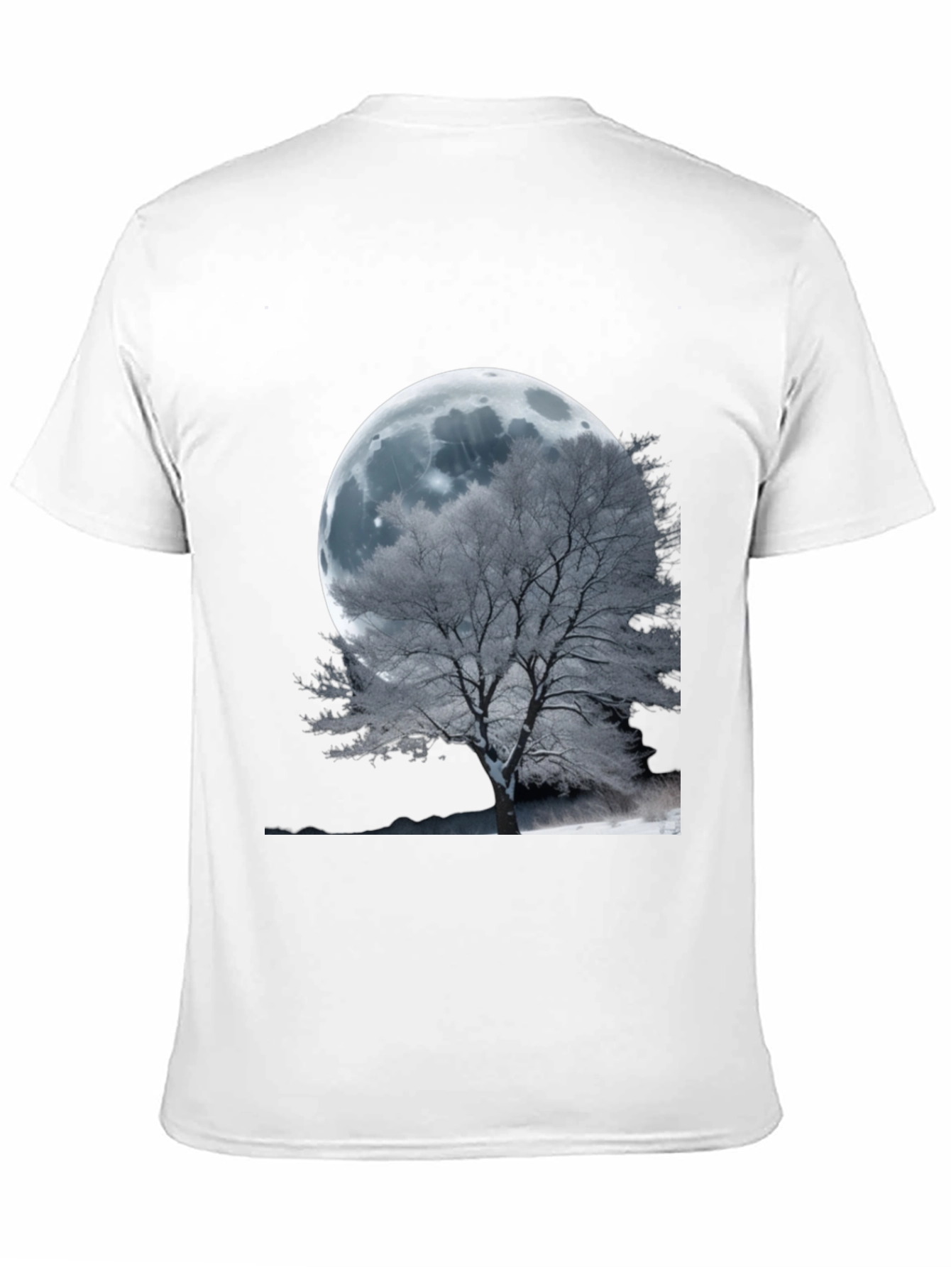 Moonlit Tree Graphic T-Shirt - Unique Design