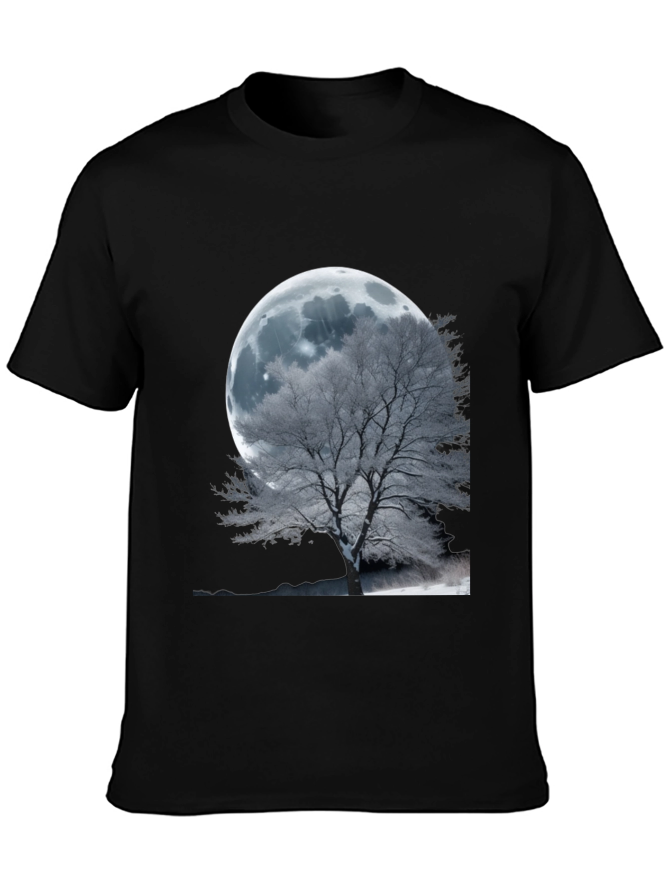 Moonlit Tree Graphic T-Shirt - Unique Design