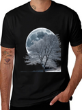 Moonlit Tree Graphic T-Shirt - Unique Design