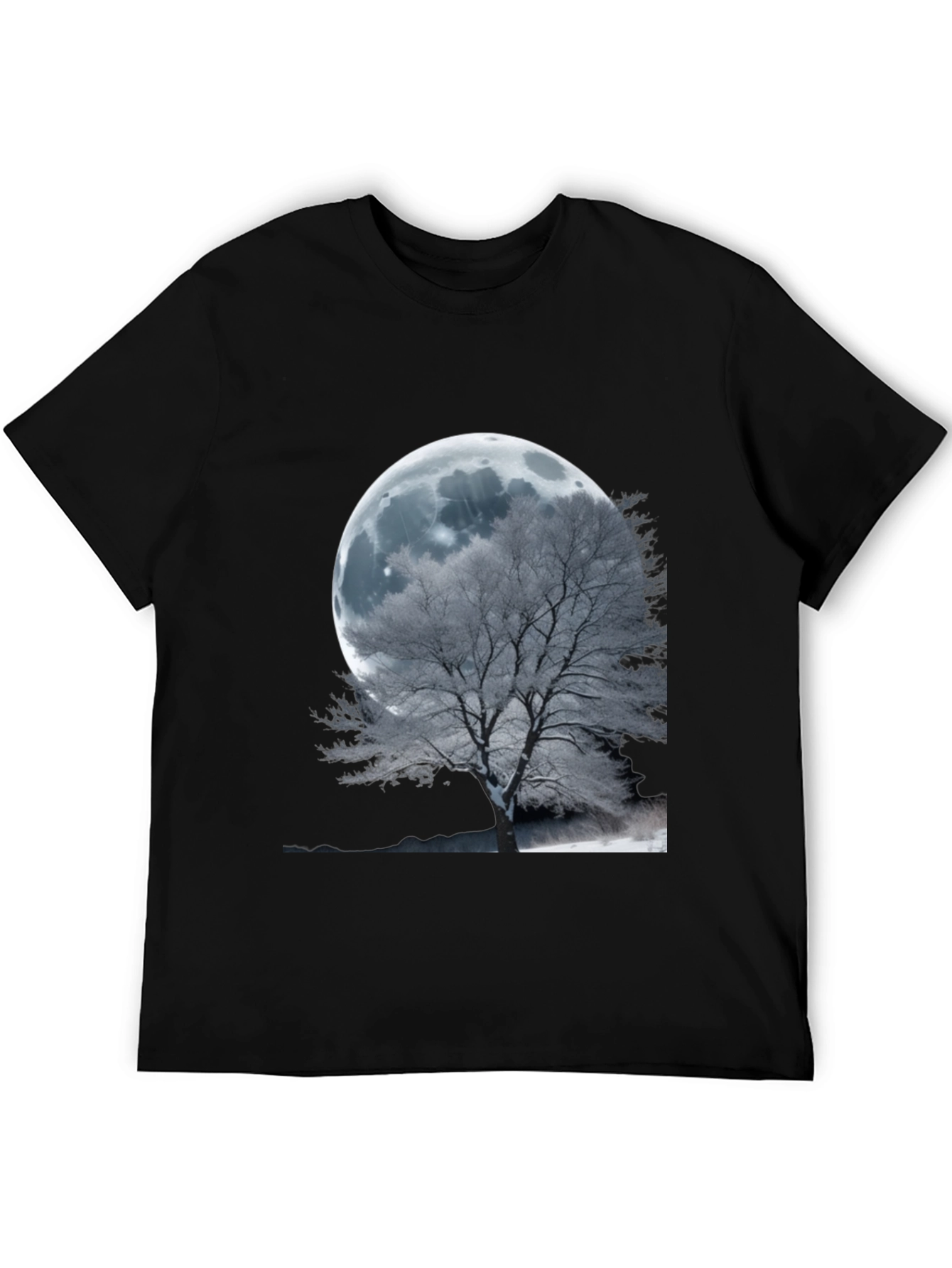 Moonlit Tree Graphic T-Shirt - Unique Design