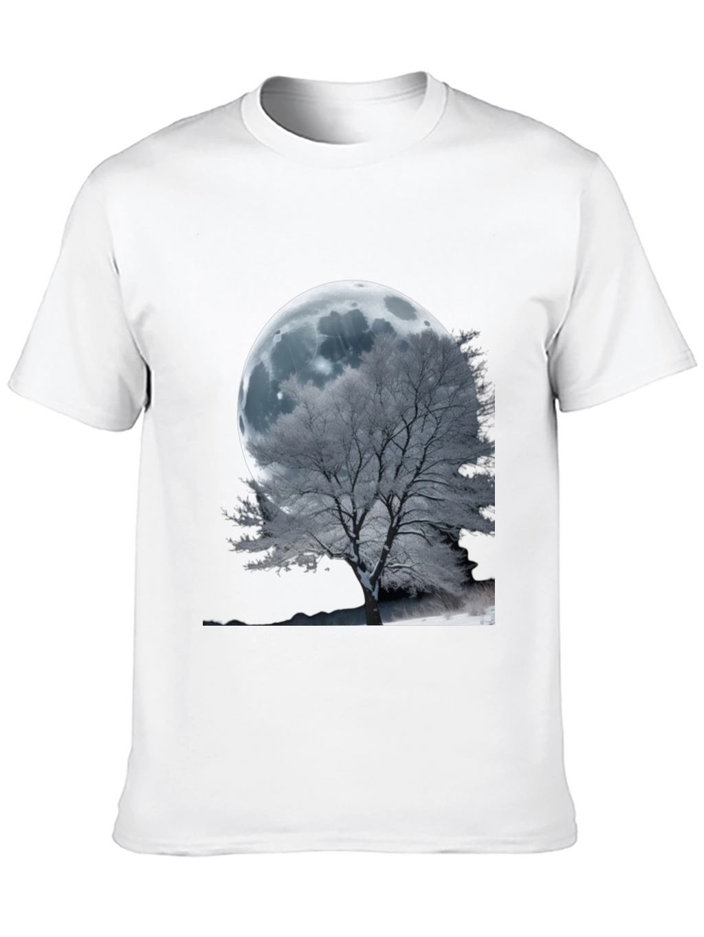 Moonlit Tree Graphic T-Shirt - Unique Design