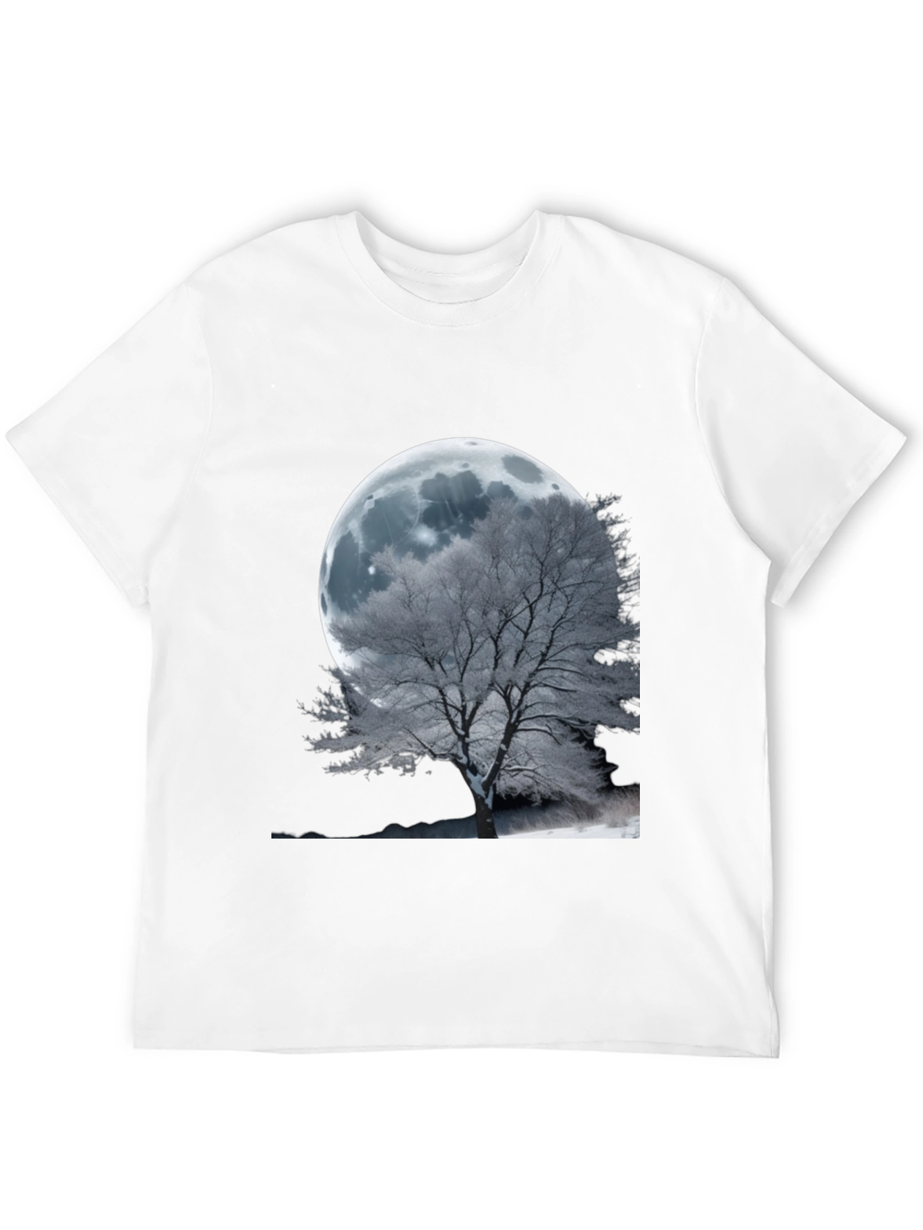 Moonlit Tree Graphic T-Shirt - Unique Design