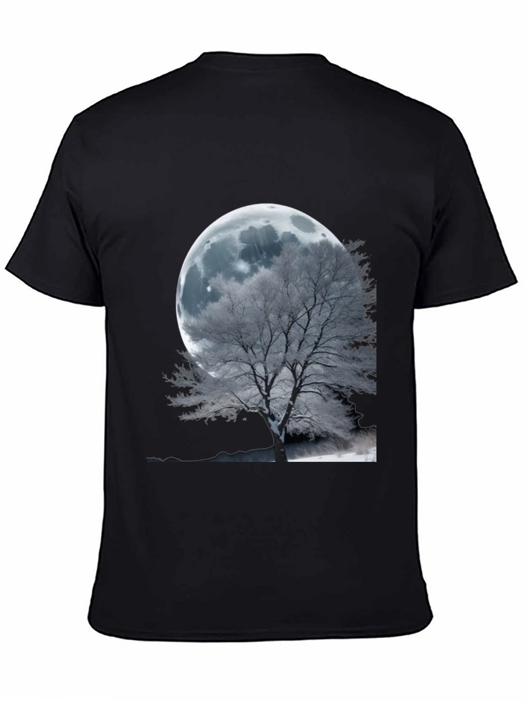 Moonlit Tree Graphic T-Shirt - Unique Design