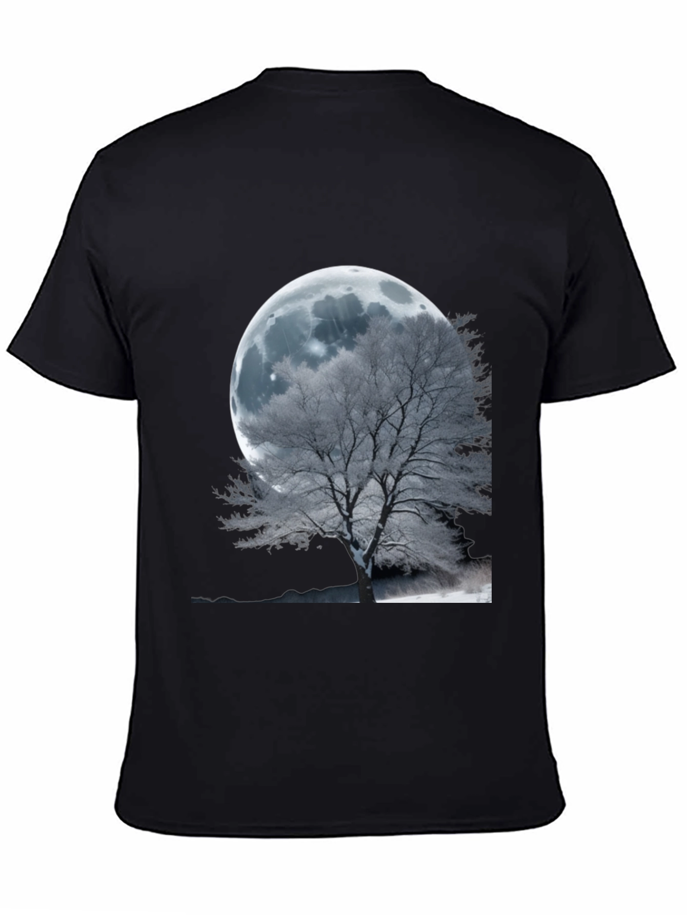 Moonlit Tree Graphic T-Shirt - Unique Design