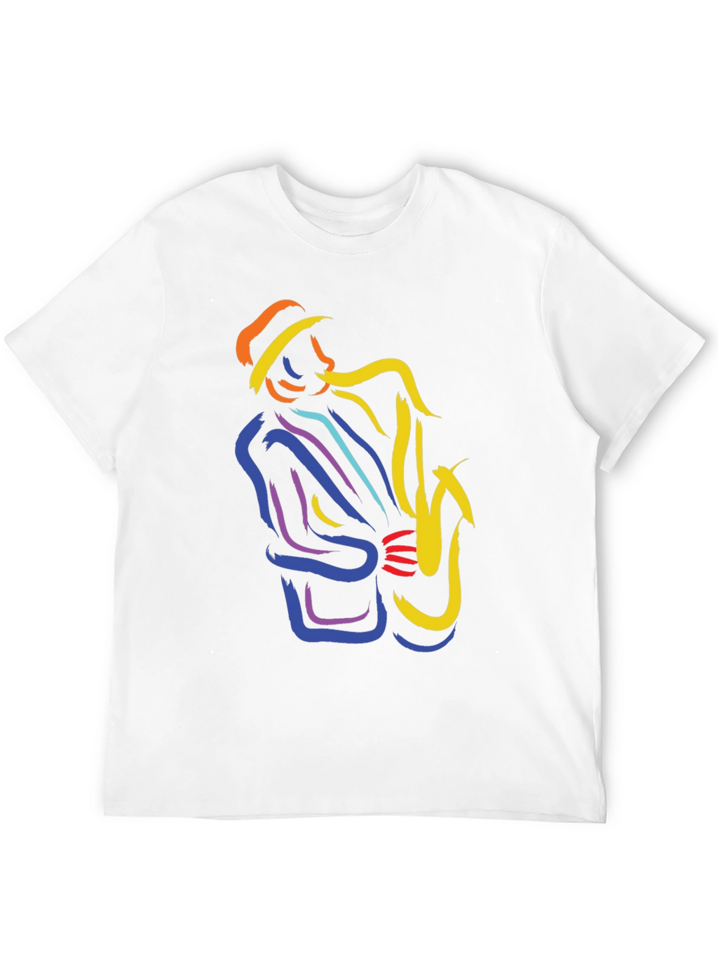 Jazz Saxophone Player Graphic T-Shirt