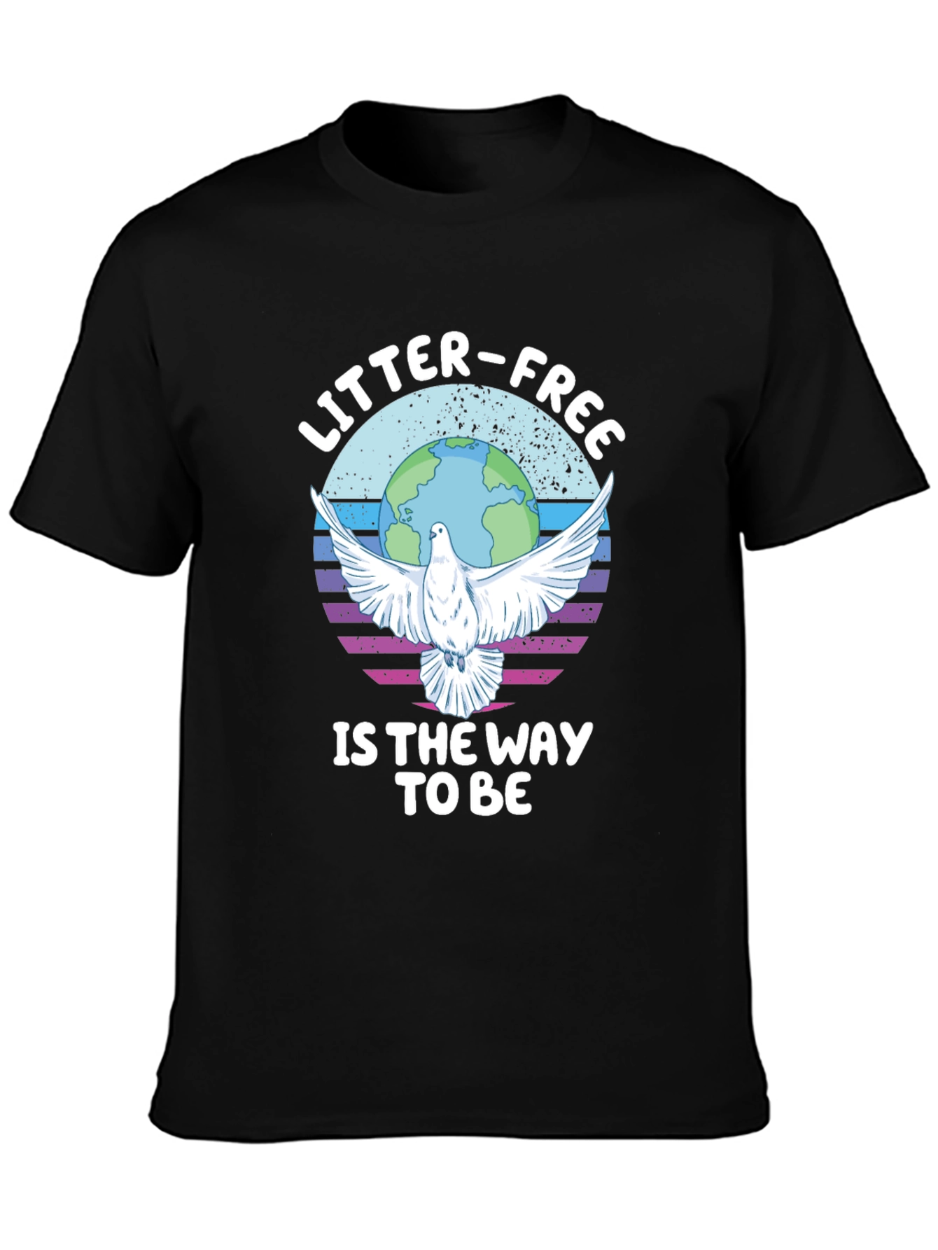 Litter-Free Earth Graphic Tee - Stylish Activism
