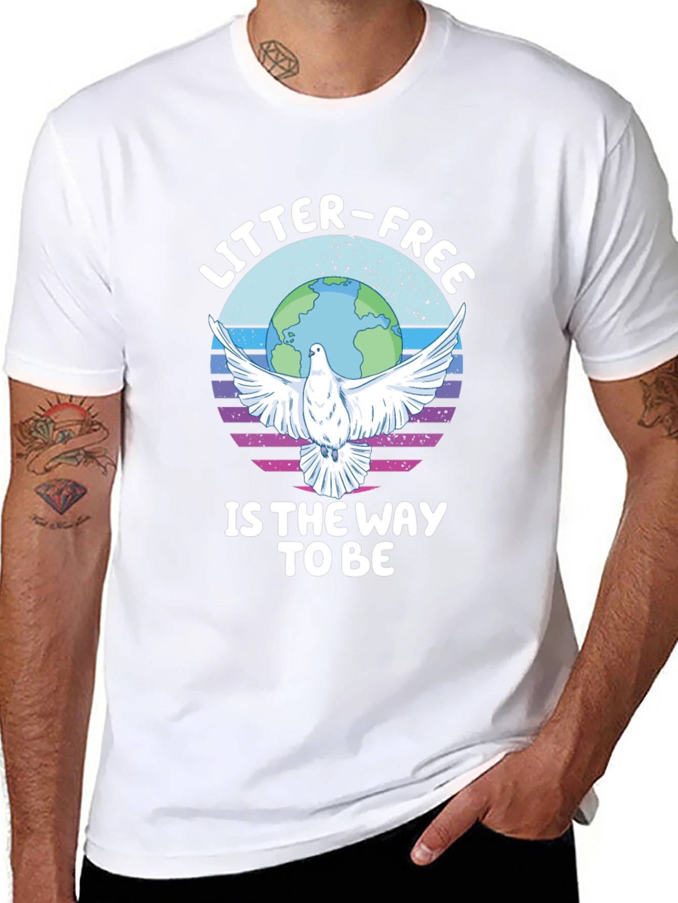 Litter-Free Earth Graphic Tee - Stylish Activism