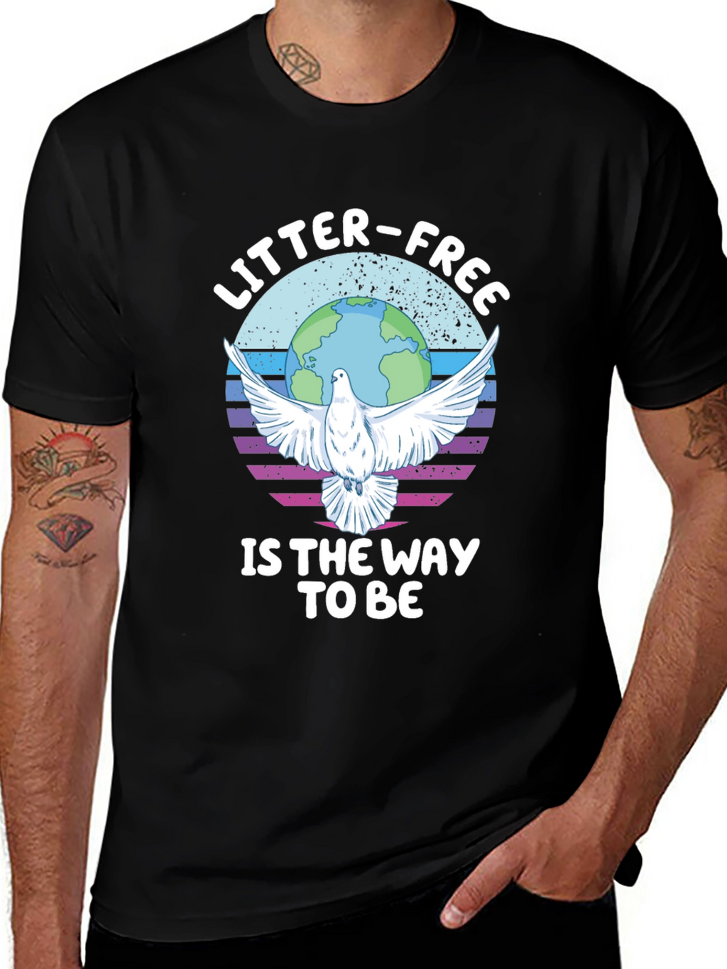 Litter-Free Earth Graphic Tee - Stylish Activism