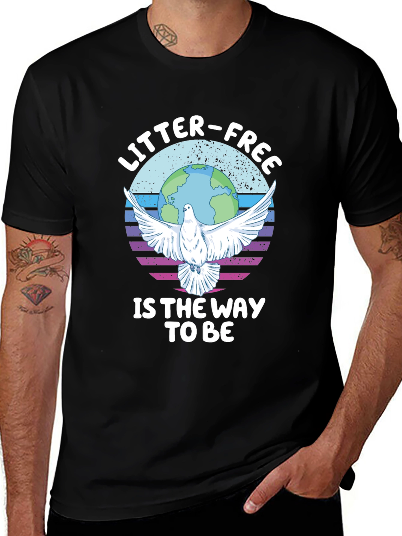 Litter-Free Earth Graphic Tee - Stylish Activism