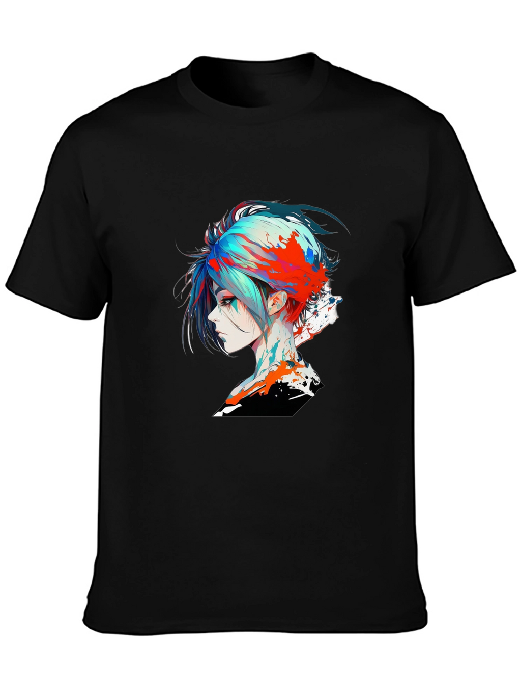 Edgy Anime Girl Graphic T-Shirt