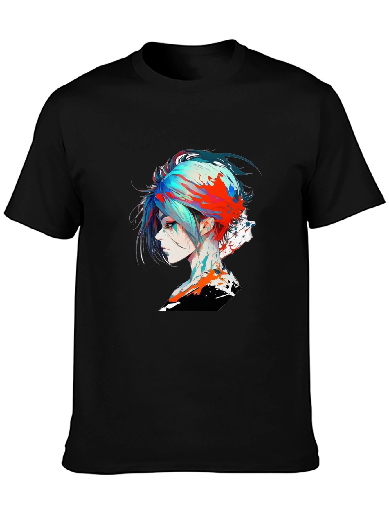Edgy Anime Girl Graphic T-Shirt