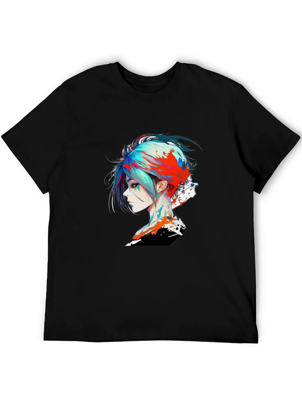 Edgy Anime Girl Graphic T-Shirt