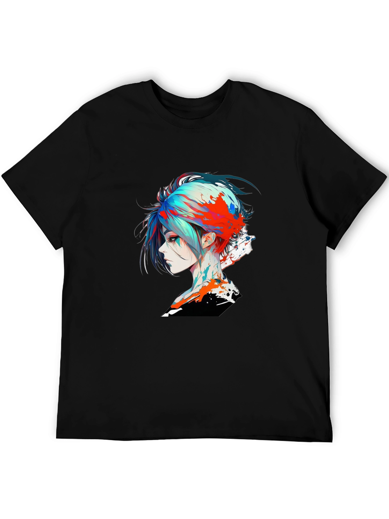 Edgy Anime Girl Graphic T-Shirt