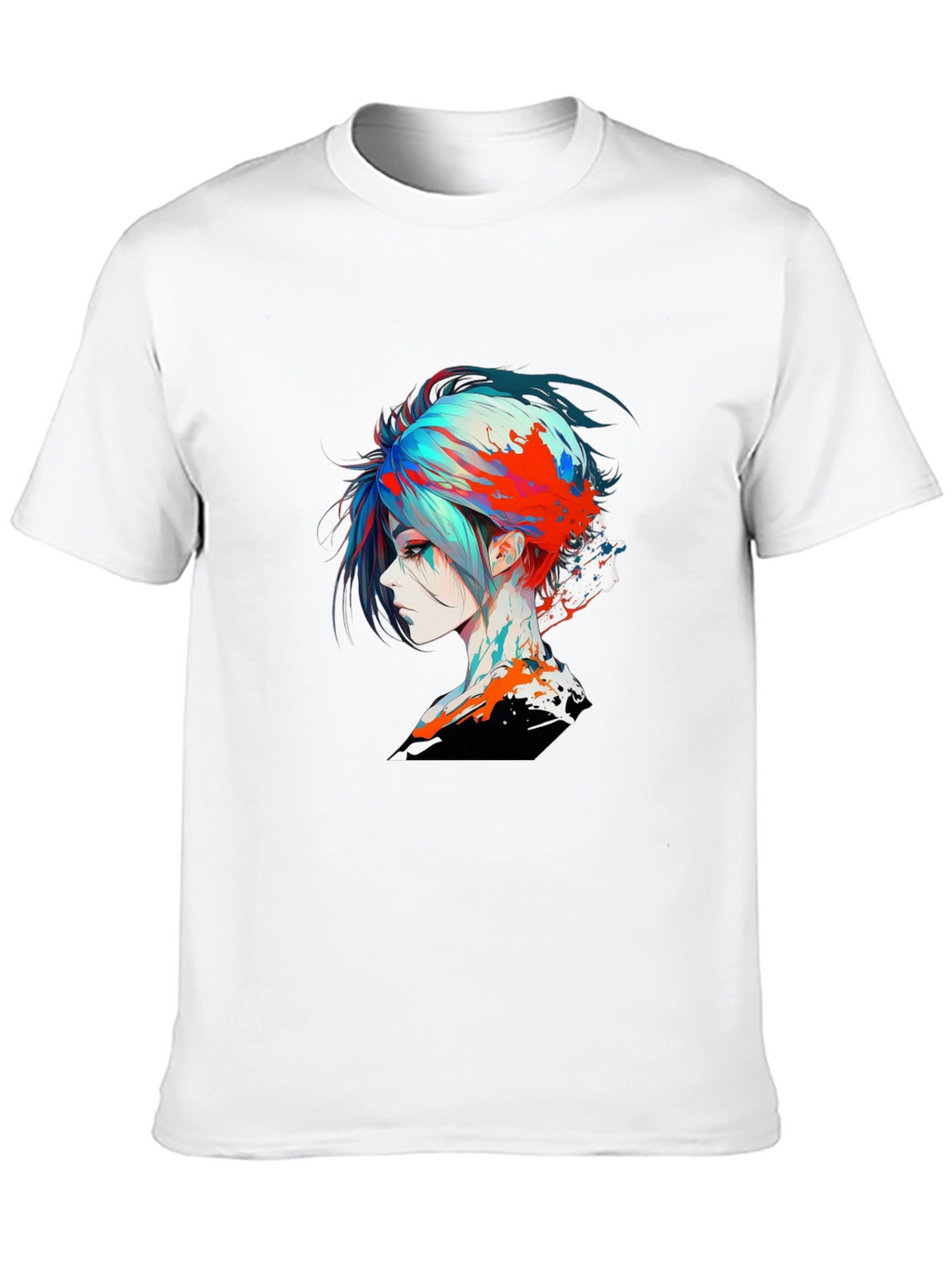 Edgy Anime Girl Graphic T-Shirt