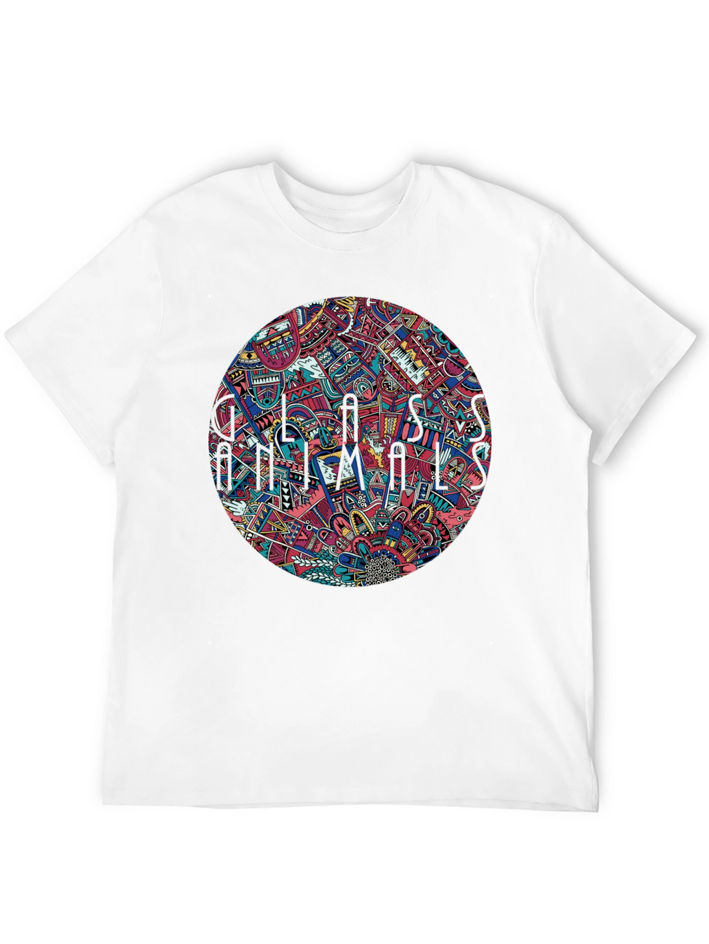 Abstract Psychedelic Mandala Mens Black T-Shirt