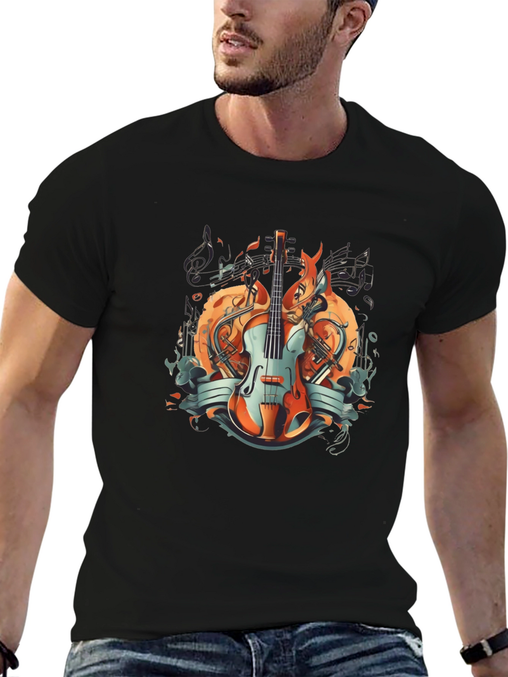 Musical Harmony Graphic T-Shirt - Stylish Music Lover Tee