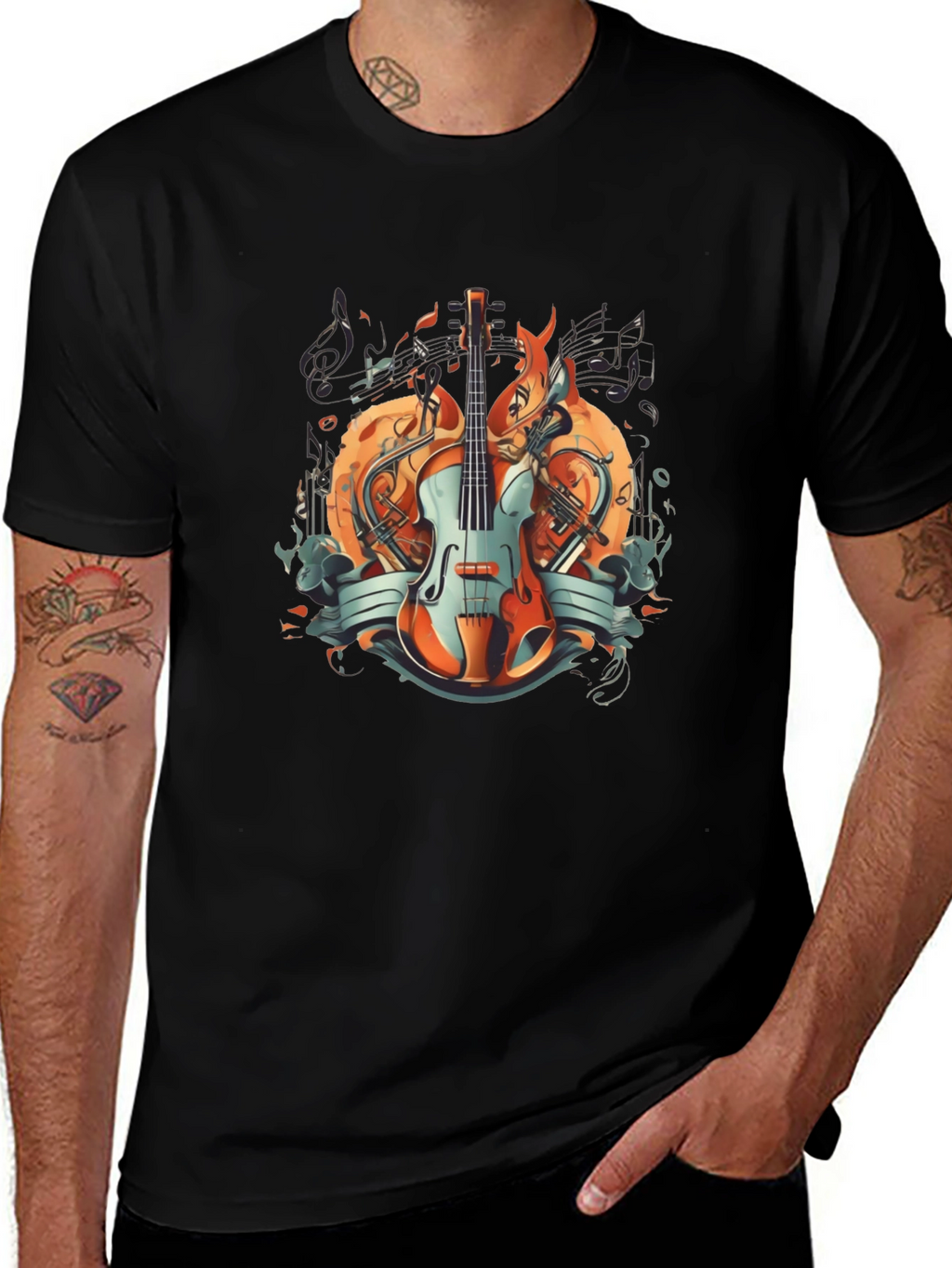 Musical Harmony Graphic T-Shirt - Stylish Music Lover Tee