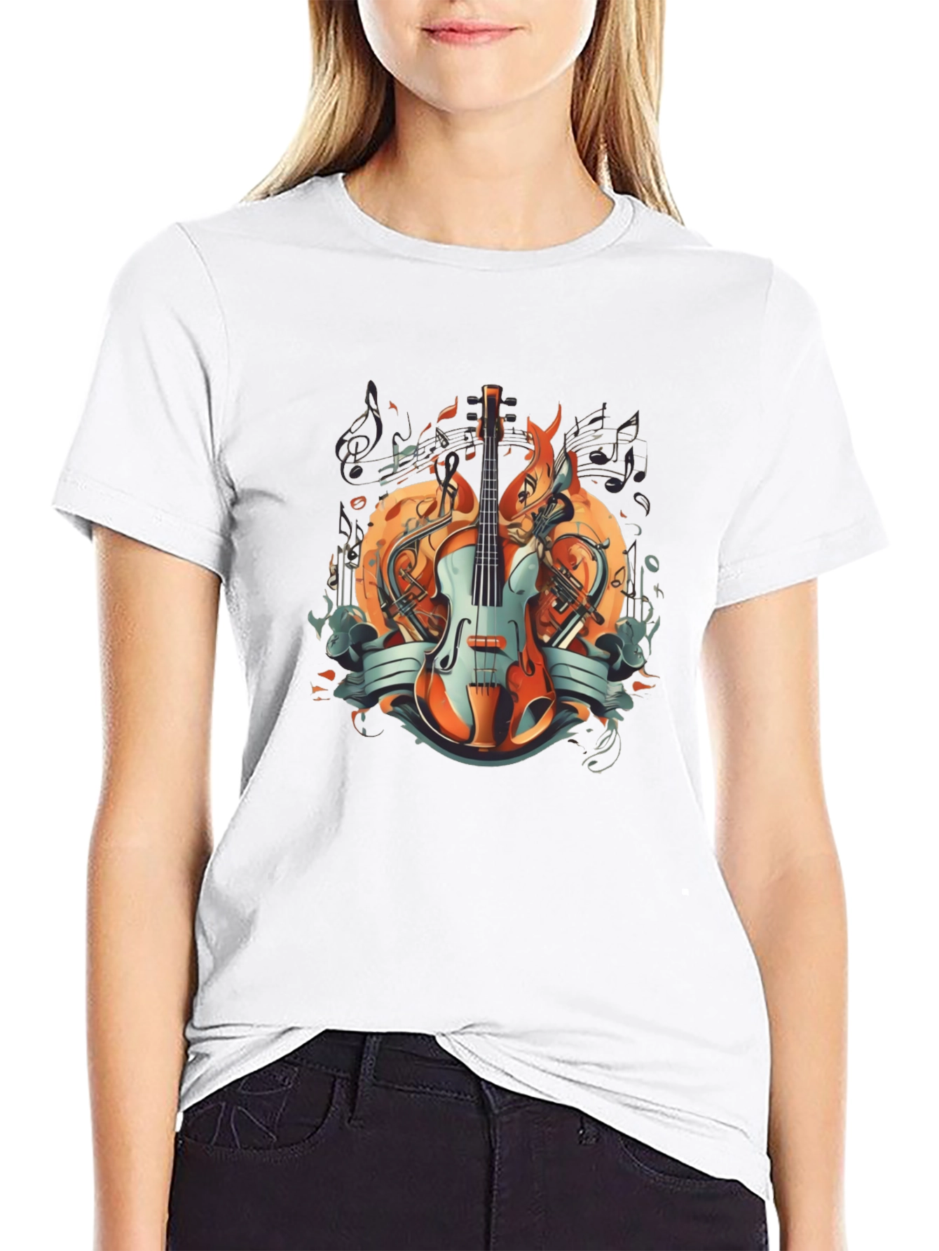 Musical Harmony Graphic T-Shirt - Stylish Music Lover Tee