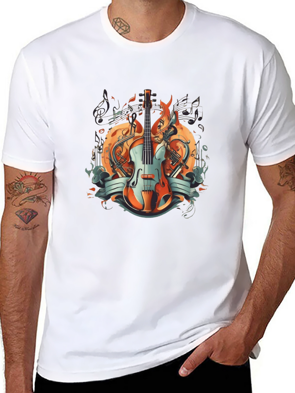 Musical Harmony Graphic T-Shirt - Stylish Music Lover Tee
