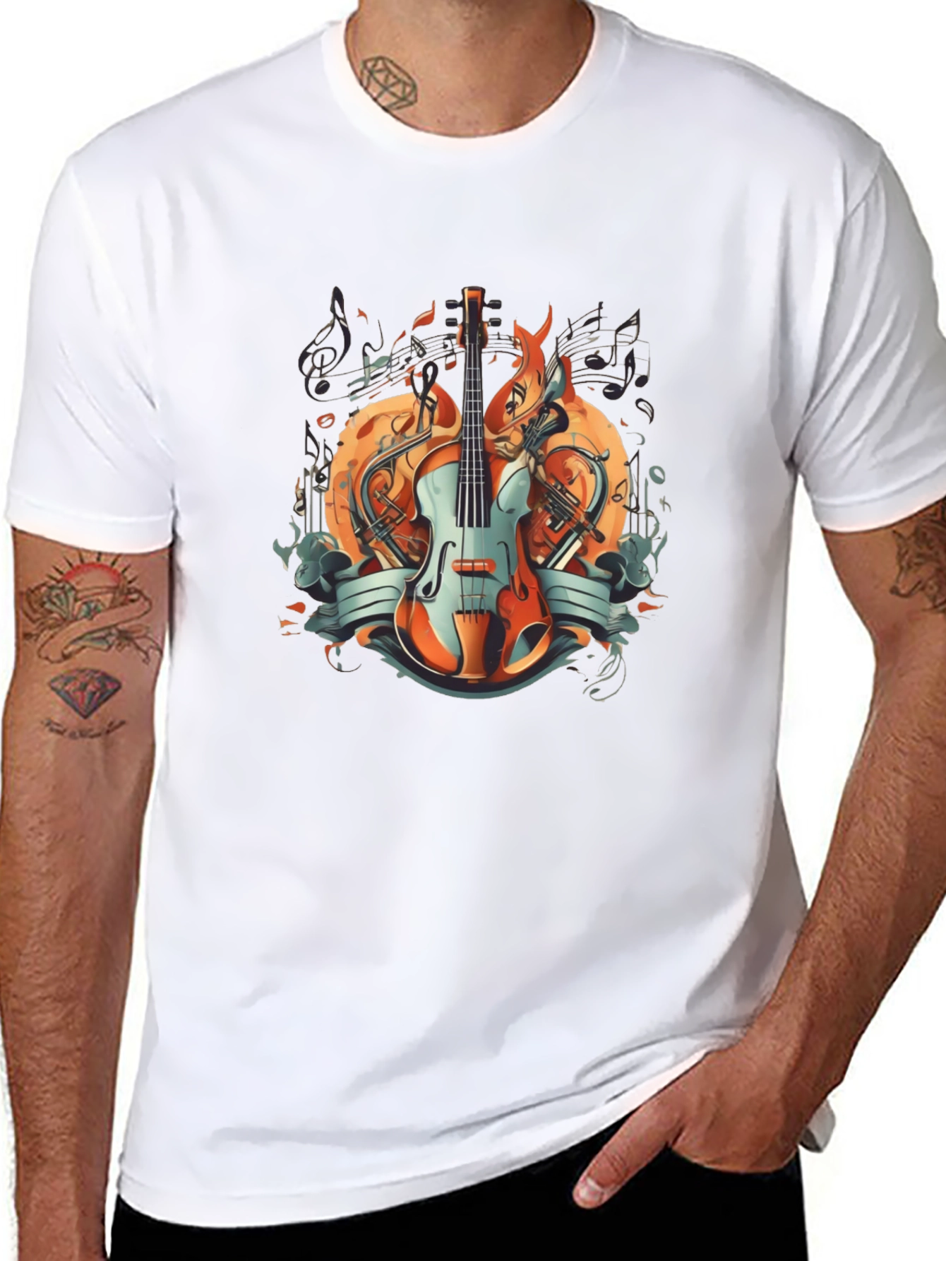 Musical Harmony Graphic T-Shirt - Stylish Music Lover Tee