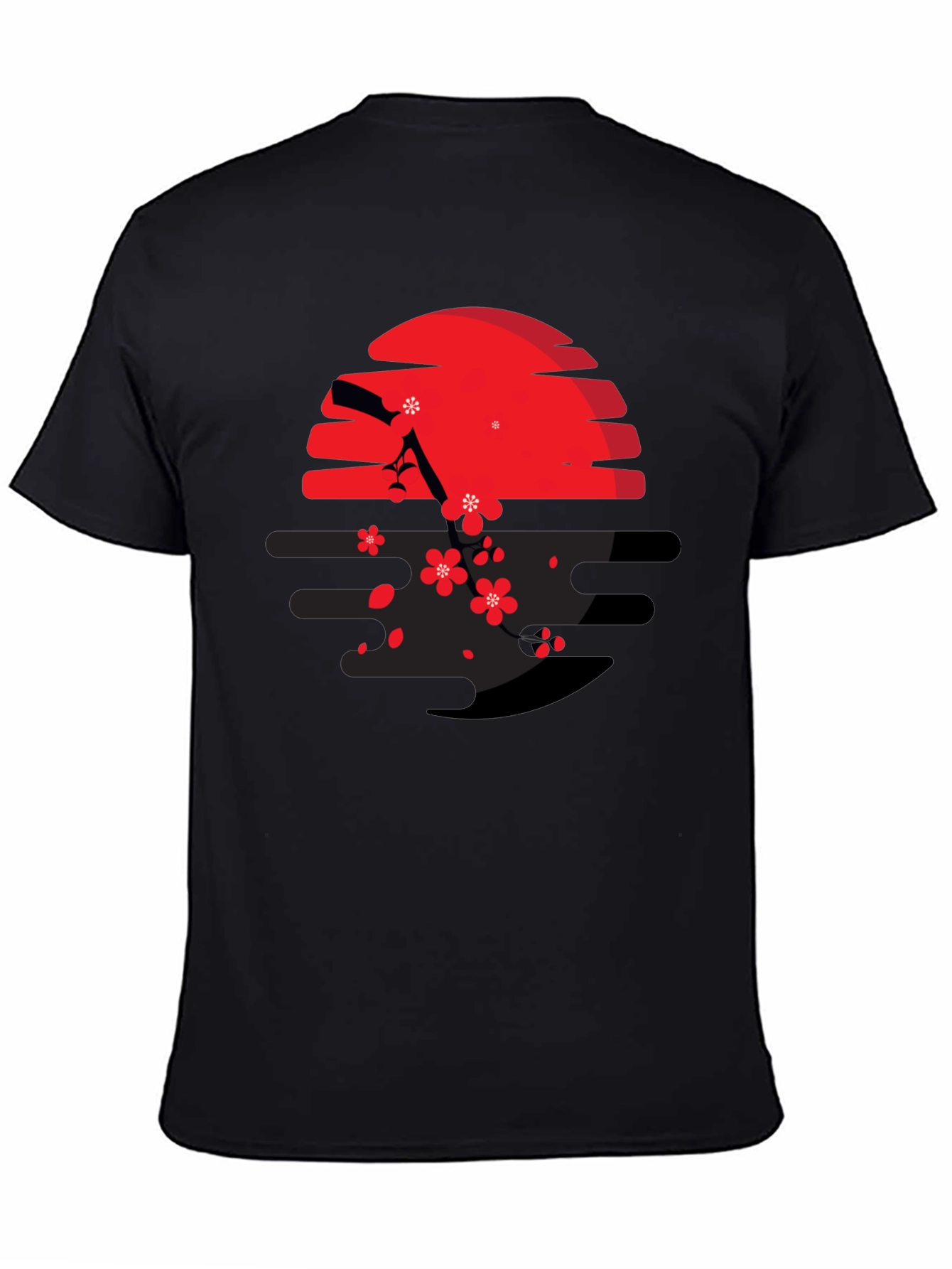 Red Sun & Cherry Blossom Graphic Tee