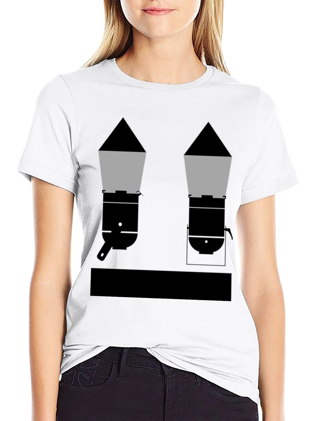 Geometric Grills Black T-Shirt