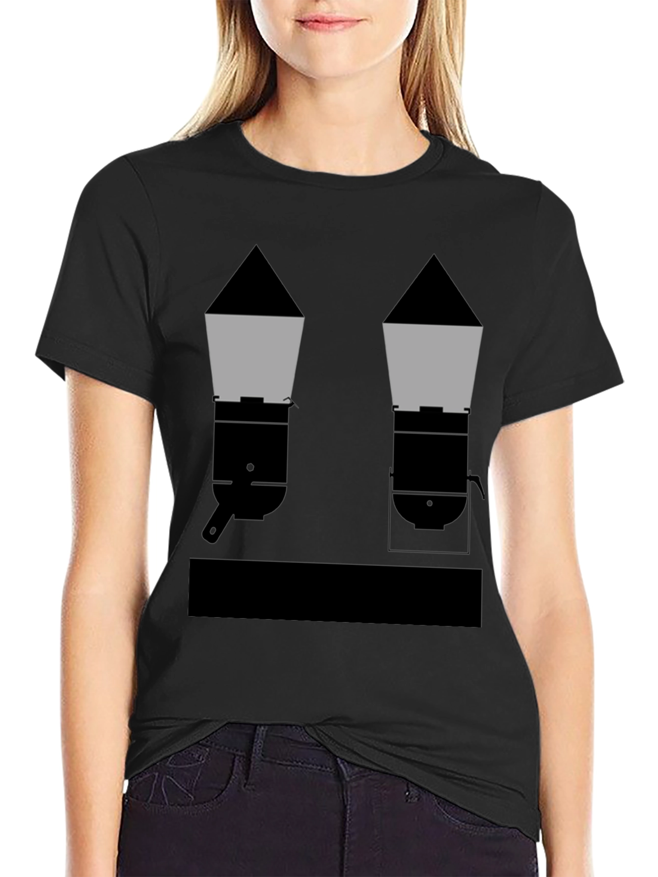 Geometric Grills Black T-Shirt