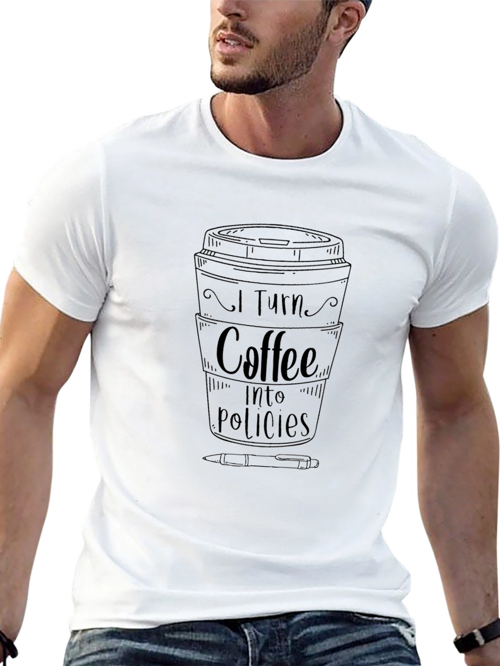 Coffee Into Policies Graphic T-Shirt