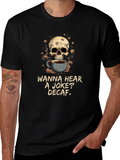 Skull Coffee Joke Graphic Tee