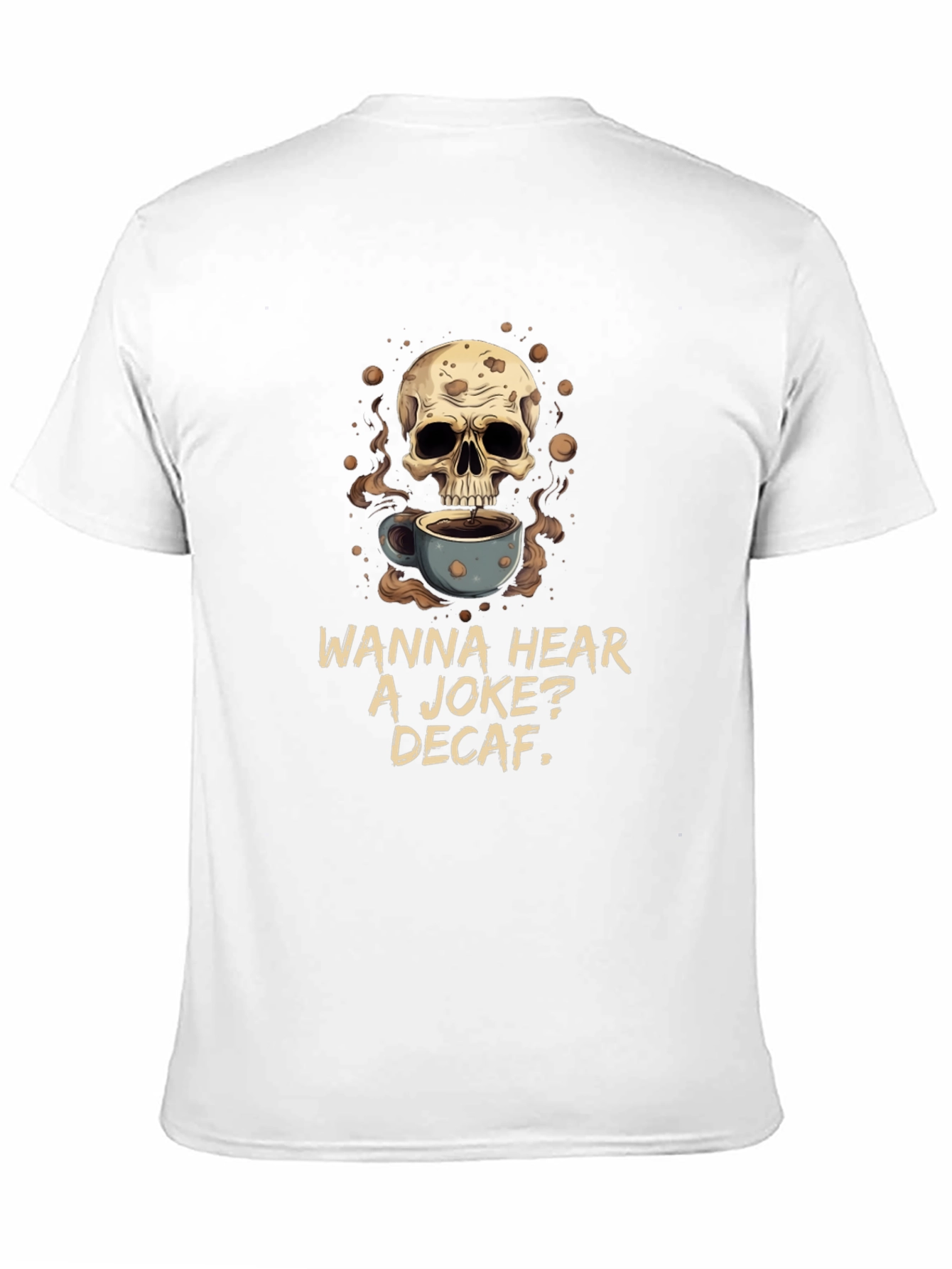 Skull Coffee Joke Graphic Tee