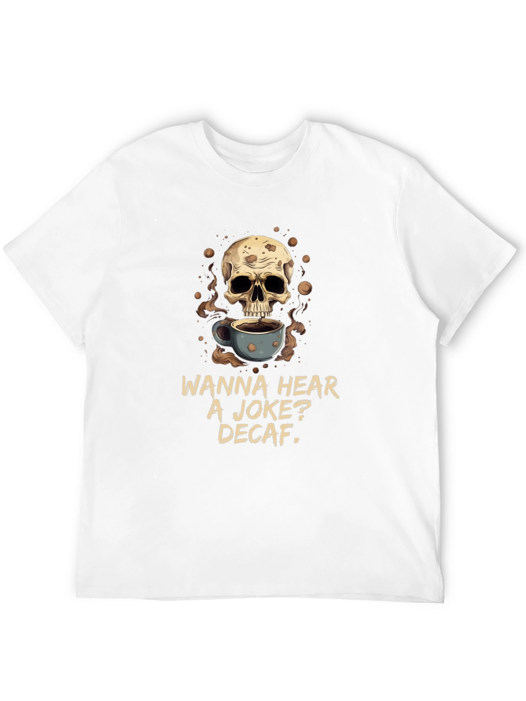 Skull Coffee Joke Graphic Tee