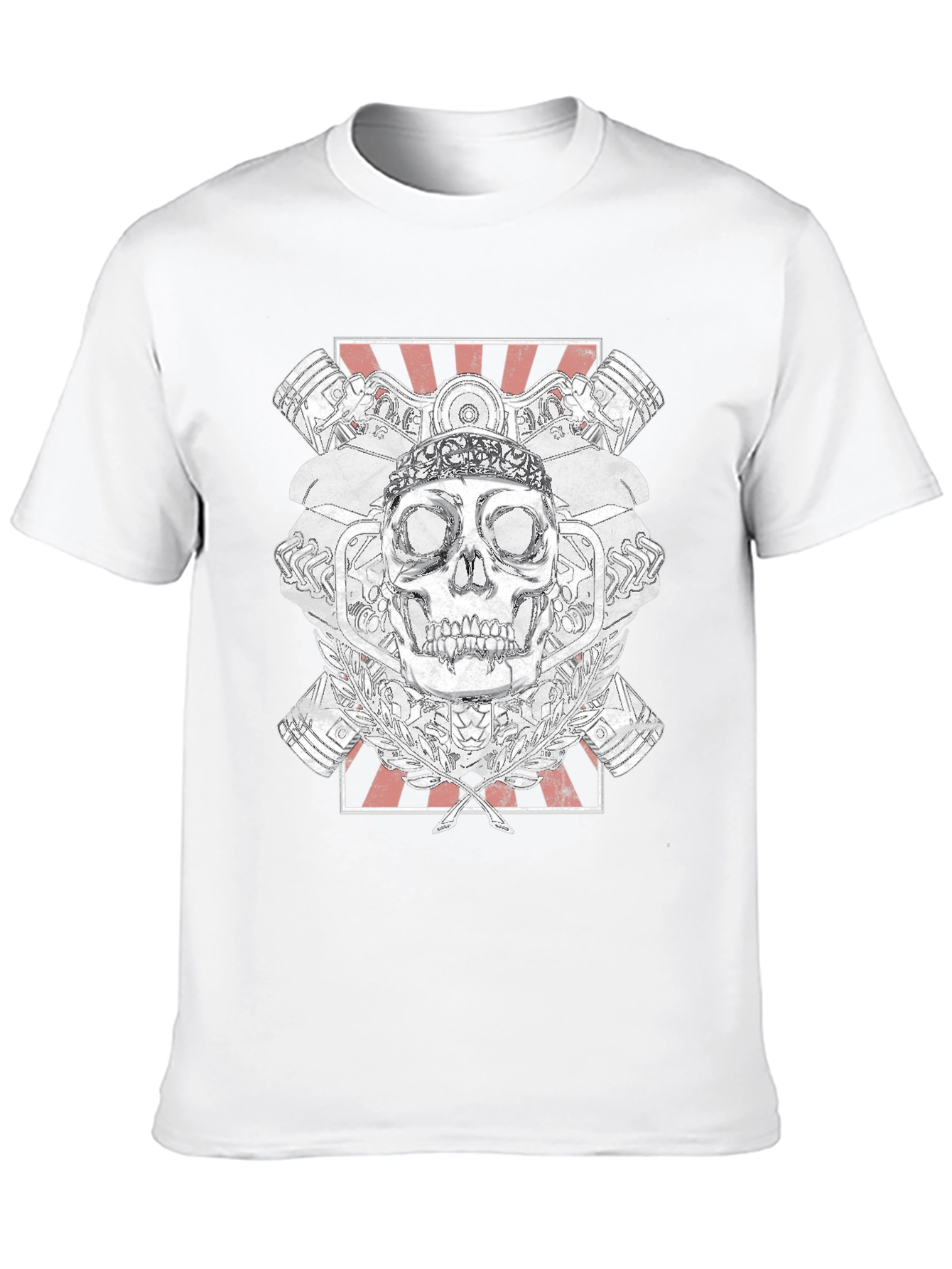 Skull & Engine T-Shirt - Black Graphic Tee