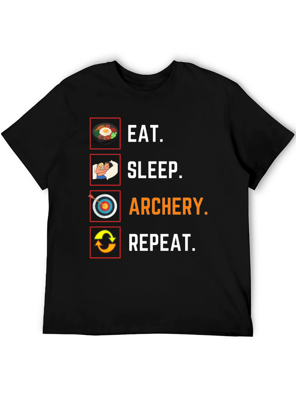 Eat Sleep Archery Repeat Graphic Tee
