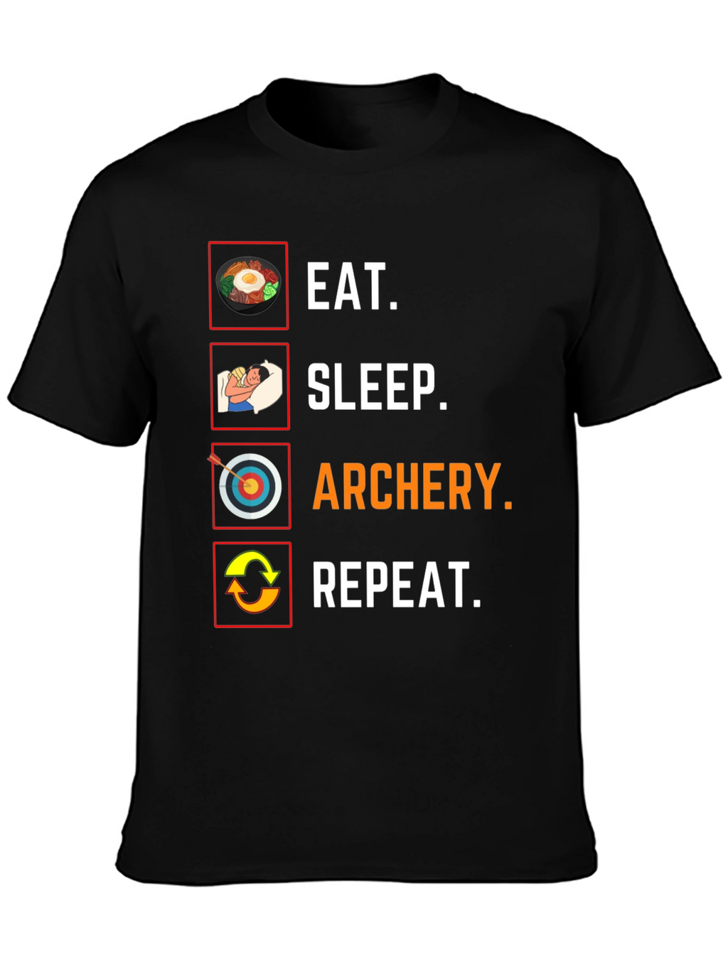 Eat Sleep Archery Repeat Graphic Tee