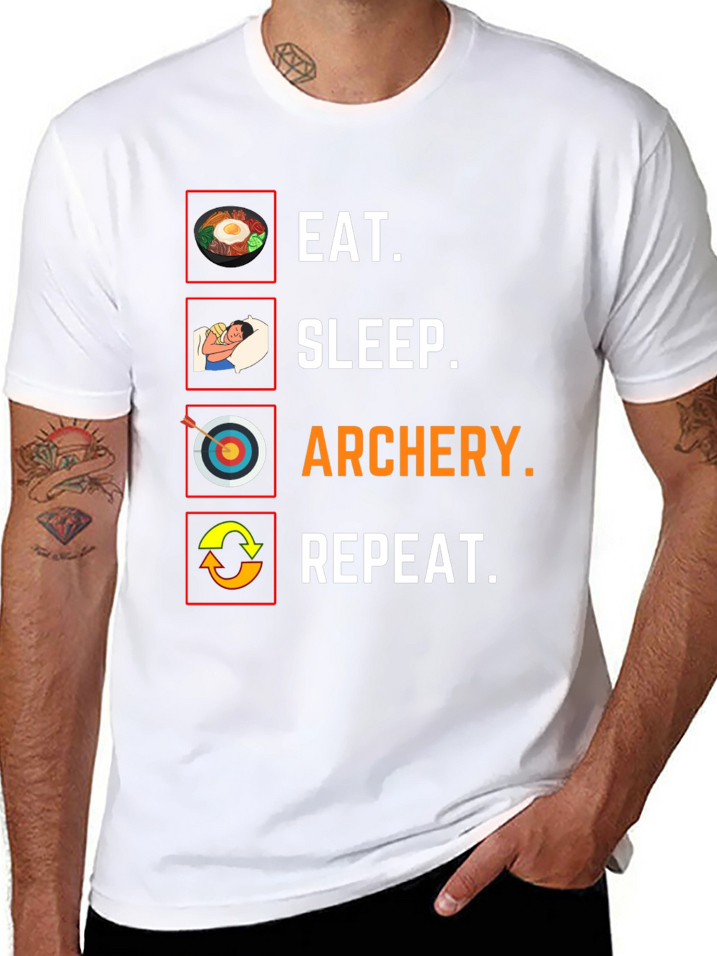 Eat Sleep Archery Repeat Graphic Tee