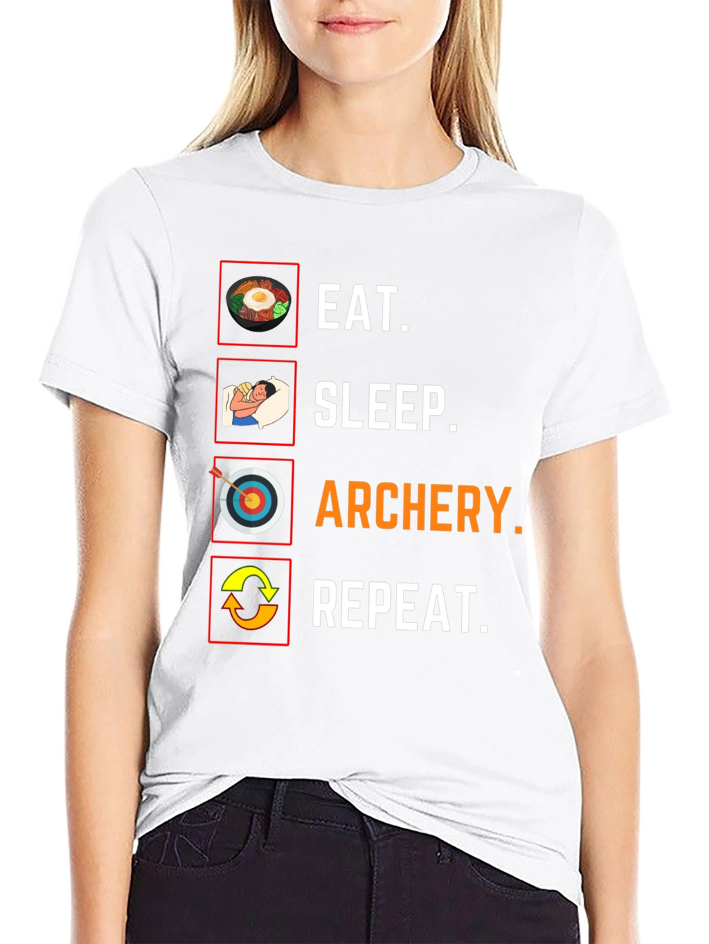 Eat Sleep Archery Repeat Graphic Tee