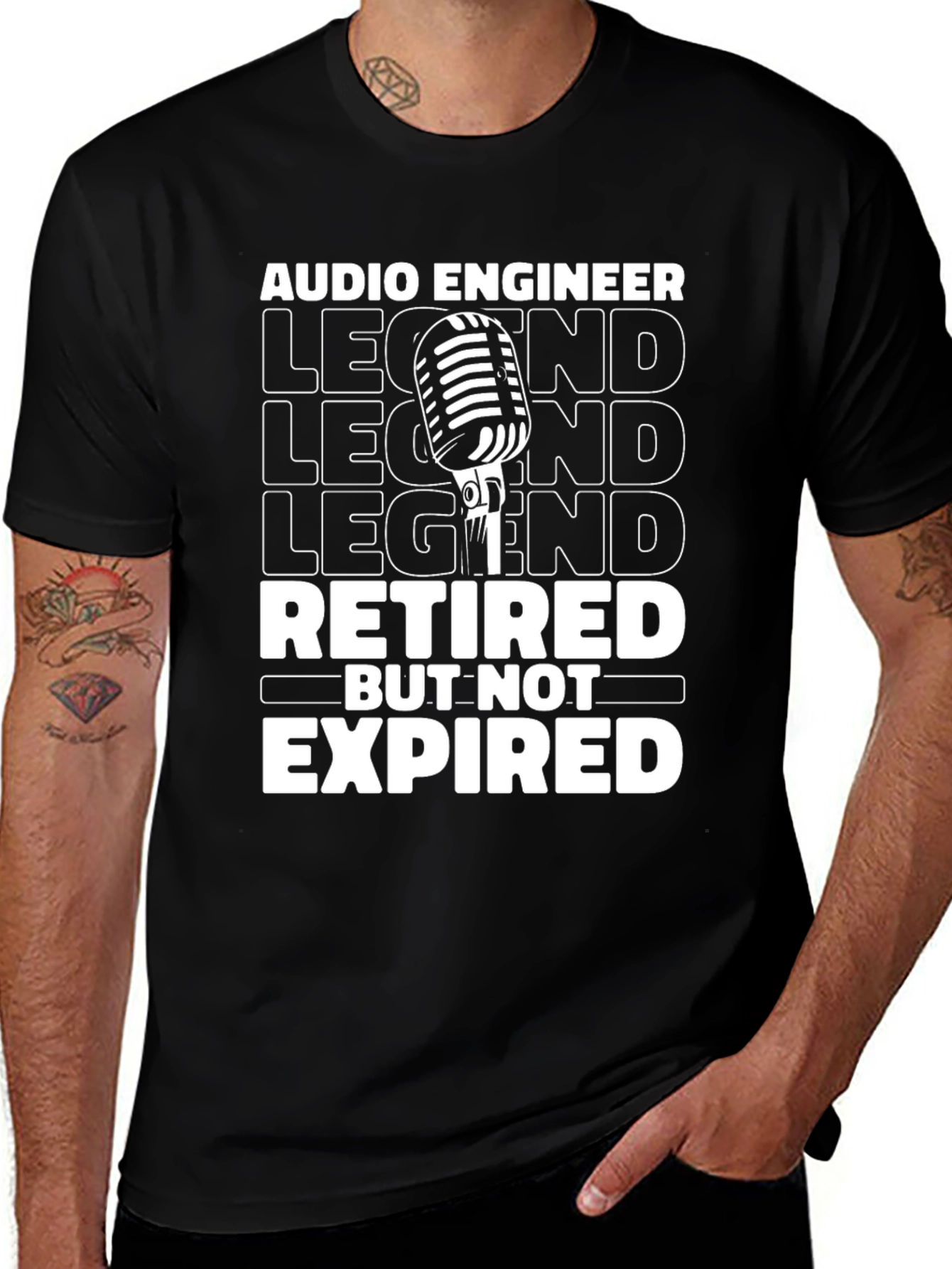Retired Audio Engineer Legend T-Shirt - Not Expired!