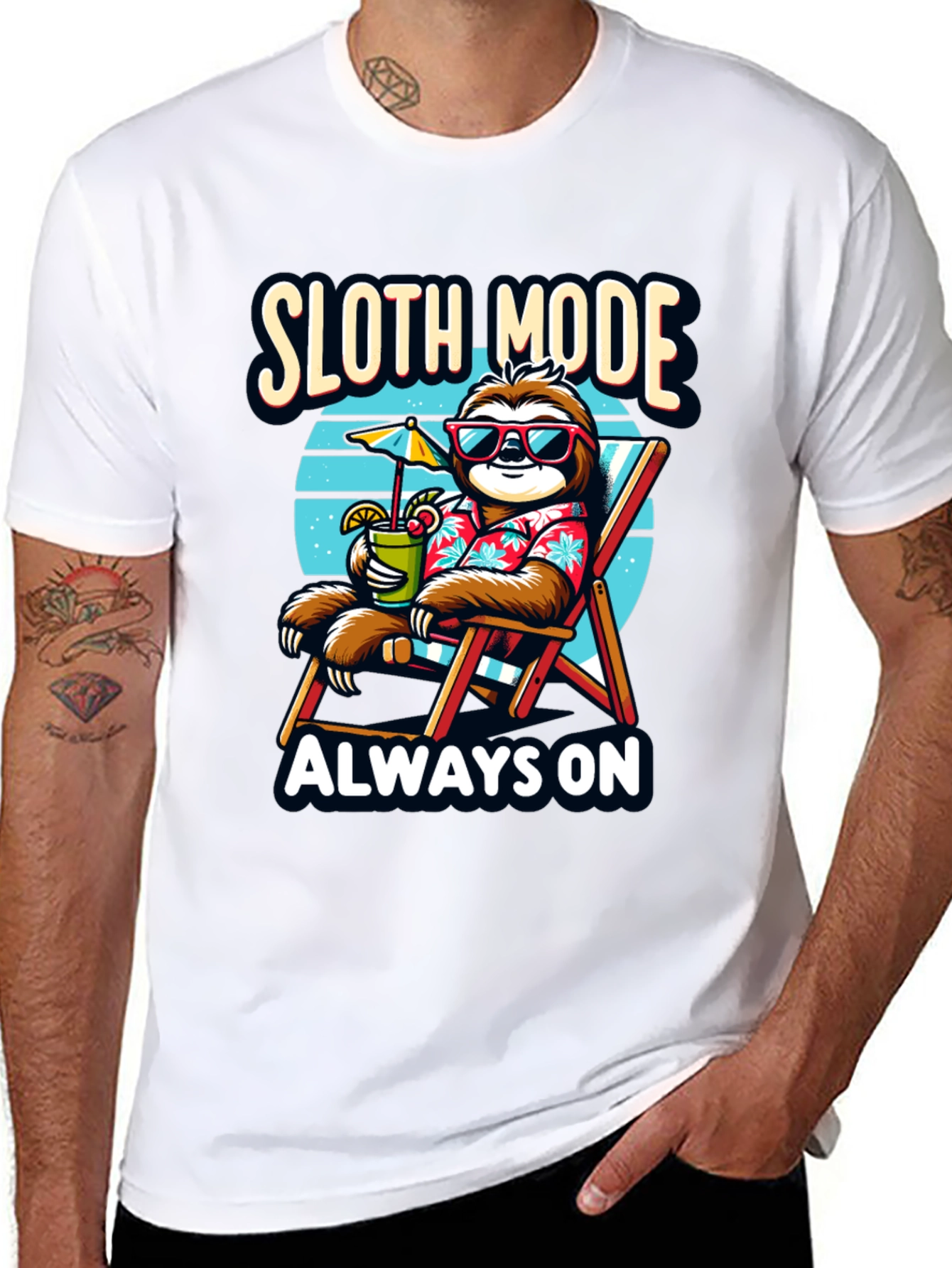 Sloth Mode Always On T-Shirt - Relaxation Vibes