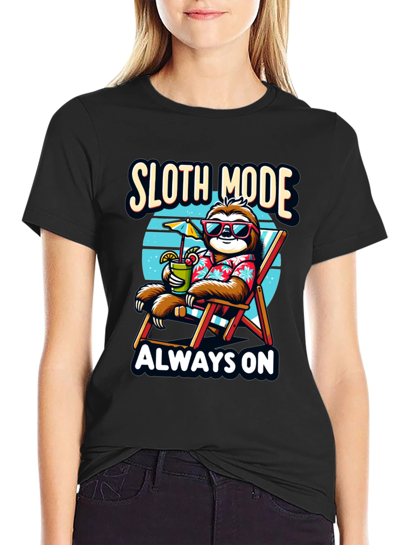 Sloth Mode Always On T-Shirt - Relaxation Vibes